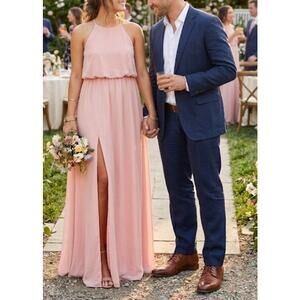 SHOW ME YOUR MUMU Heather Frosty Pink Halter Dress Medium AS IS